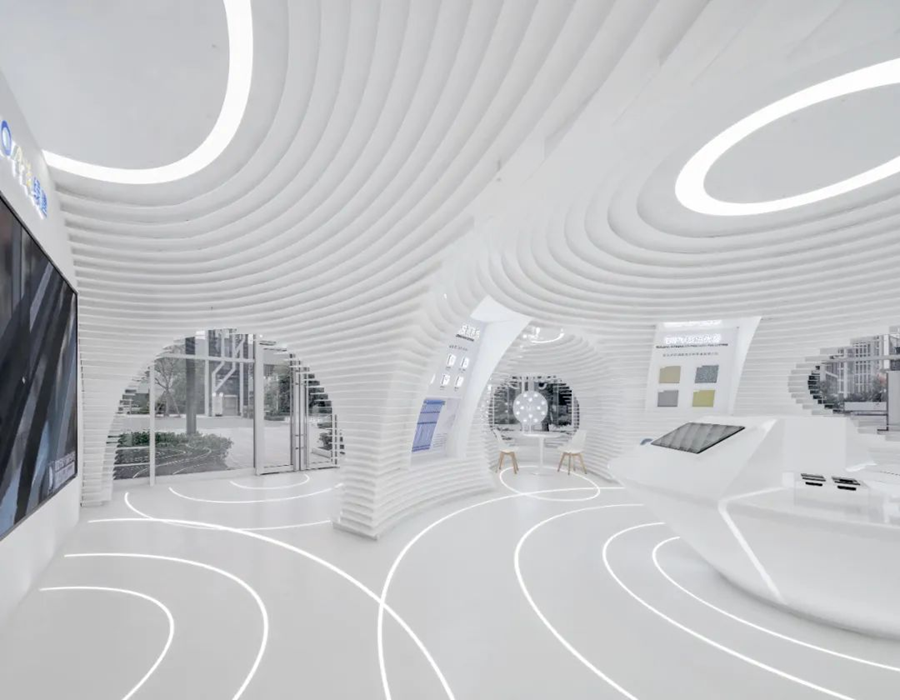 企業(yè)展廳設計主題風格-蘇州好奇數(shù)字科技