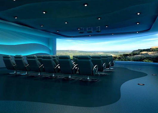 弧幕投影在會議室的應(yīng)用場景