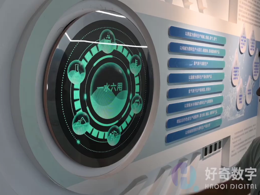 oled圓形屏鏡面觸摸互動-好奇數(shù)字科技