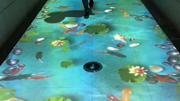 地面魚水互動投影